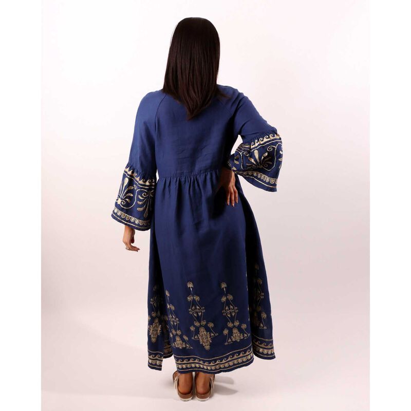 Aether Concept Navy Gold Dress image number 1